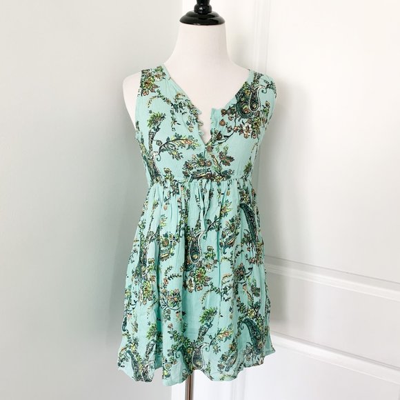 O'Neill Dresses & Skirts - O'neill Aqua Blue Floral Print Mini Dress